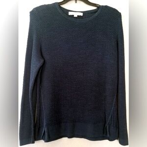 simple black knit Loft sweater